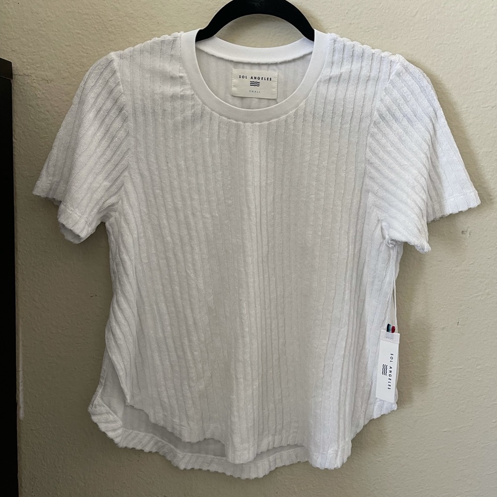 Sol Angeles Terry Cloth white tshirt